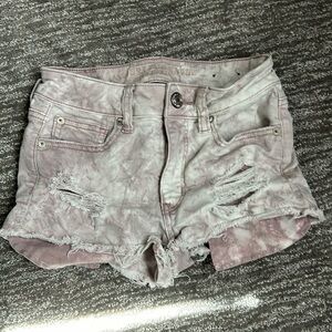 Purple American eagle jean shorts